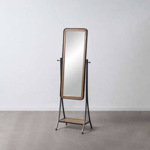 Dugo ogledalo Crna Prirodno 62 x 42 x 174 cm Cijena