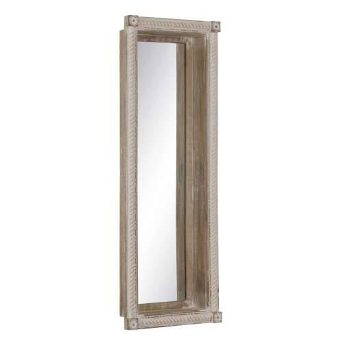 Zidno ogledalo Bijela Prirodno Vertikalno 106,6 x 12,7 x 38 cm Cijena