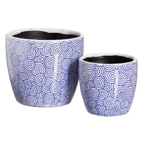 Set žardinjera Plava Terakota 19 x 19 x 17 cm Okruglo (2 kom.) Cijena