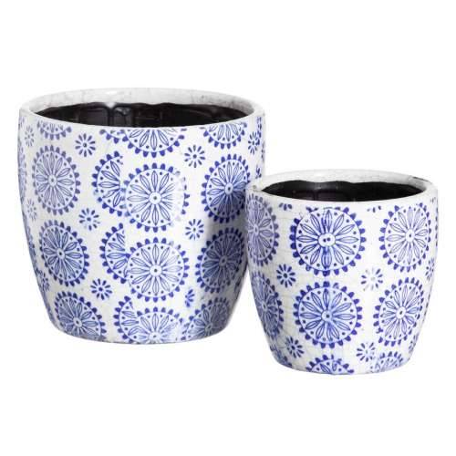 Set žardinjera Plava Terakota 19 x 19 x 17 cm Okruglo (2 kom.) Cijena