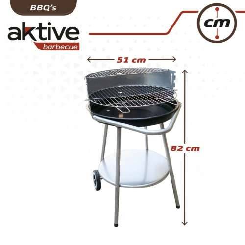 Roštilj na Ugljen na Kotače Aktive Emajlirani metal 51 x 82 x 51 cm Crna Cijena