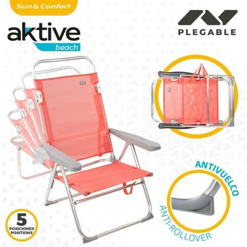 Sklopivu Stolicu Aktive Flamingo Koraljni 48 x 99 x 57 cm (4 kom.) Cijena
