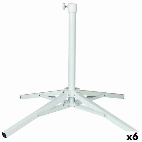 Bază pentru Umbrelă de Soare Aktive Bijela Metal 65 x 60,5 x 65 cm (6 kom.) Cijena