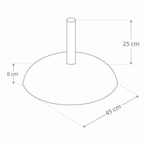 Bază pentru Umbrelă de Soare Aktive 45 x 33 x 45 cm Cement Čelik Cijena