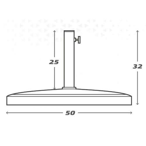 Bază pentru Umbrelă de Soare Aktive 50 x 32 x 31,5 cm Crna Plastika Cijena