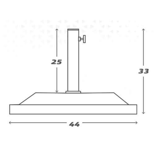 Bază pentru Umbrelă de Soare Aktive 44 x 33 x 44 cm Crna Plastika Cijena