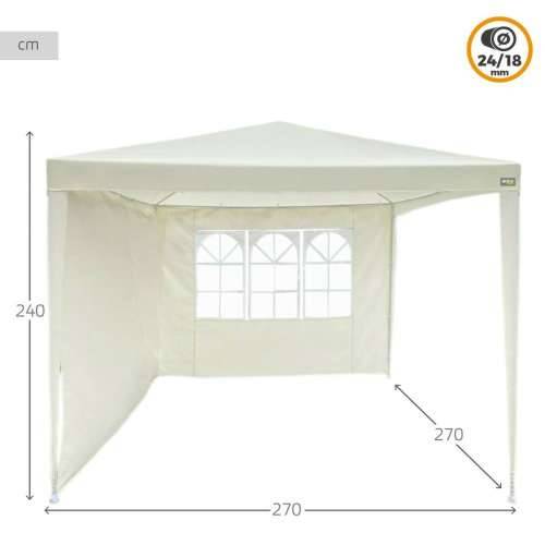 Sjenica Aktive 270 x 255 x 270 cm Čelik Krema Cijena