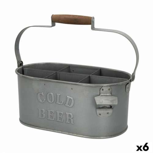 Ukrasna košara Aktive Galvanizirani čelik 35,5 x 16 x 19,5 cm Stalak za boce (6 kom.) Cijena