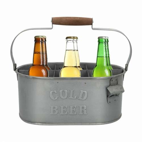 Ukrasna košara Aktive Galvanizirani čelik 35,5 x 16 x 19,5 cm Stalak za boce (6 kom.) Cijena