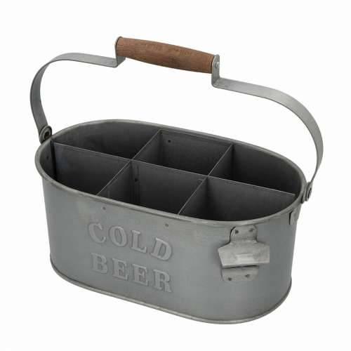 Ukrasna košara Aktive Galvanizirani čelik 35,5 x 16 x 19,5 cm Stalak za boce (6 kom.) Cijena