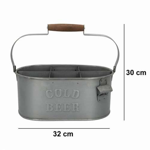 Ukrasna košara Aktive Galvanizirani čelik 35,5 x 16 x 19,5 cm Stalak za boce (6 kom.) Cijena