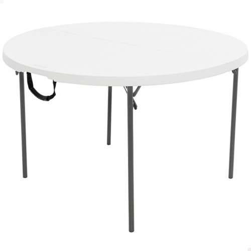 Sklopivi stol Lifetime Bijela 122 x 73,5 x 122 cm Čelik Plastika Cijena