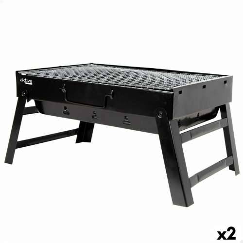 Prijenosni Roštilj Aktive Pravokutno Crna 50 x 23 x 30 cm (2 kom.) Cijena