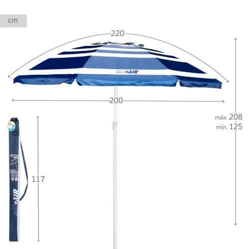 Saulessargs Aktive UV50 Ø 220 cm Poliester Aluminij 220 x 214,5 x 220 cm (6 kom.) Cijena