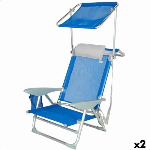 Stolica za za plažu Aktive Plava 47 x 67 x 43 cm (2 kom.) Cijena