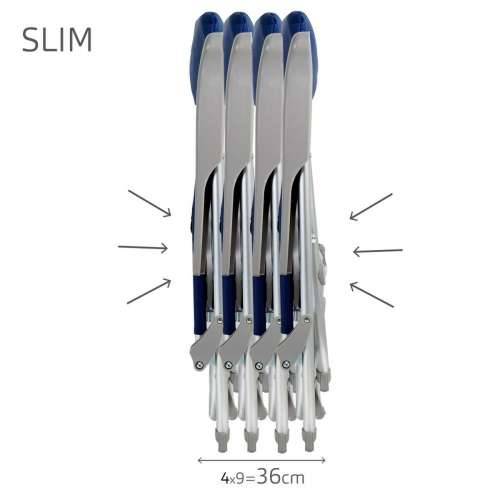 Stolica za za plažu Aktive Slim Sklopiv Mornarsko plava 47 x 89 x 57 cm (2 kom.) Cijena