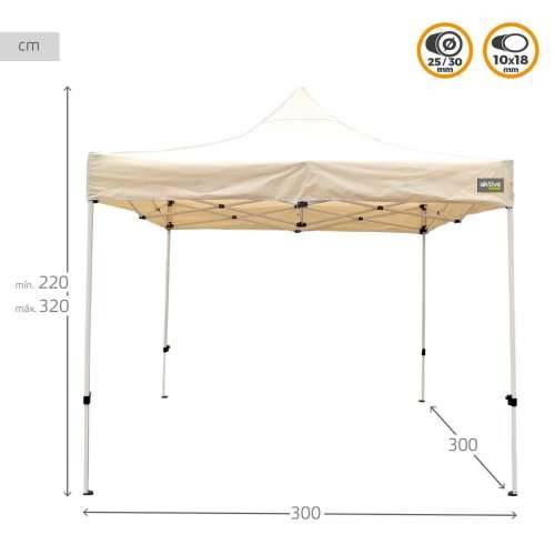 Sjenica Aktive Sklopiv Namjestiva visina Čelik Poliester 420D Oxford Krema 300 x 320 x 300 cm Cijena