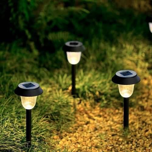 Set vrtnih solarnih klinova Aktive 6 Dijelovi Nehrđajući Čelik Plastika 10 x 38 x 10 cm (4 kom.) Cijena