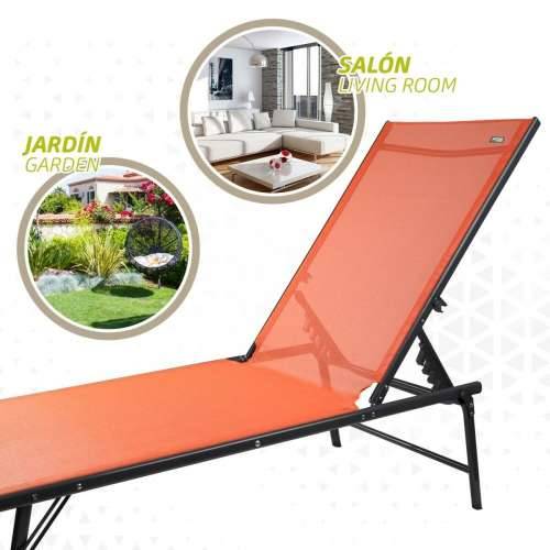 Ležaljka s nagibom Aktive Oranžna 180 x 35 x 49 cm (2 kom.) Cijena
