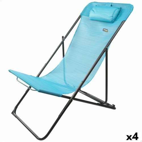 Ležaljka s nagibom Aktive Plava 53 x 87 x 78 cm (4 kom.) Cijena