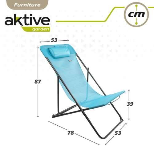 Ležaljka s nagibom Aktive Plava 53 x 87 x 78 cm (4 kom.) Cijena