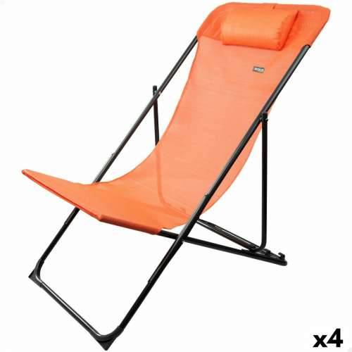 Ležaljka s nagibom Aktive Oranžna 53 x 87 x 78 cm (4 kom.) Cijena