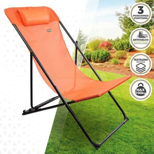 Ležaljka s nagibom Aktive Oranžna 53 x 87 x 78 cm (4 kom.) Cijena
