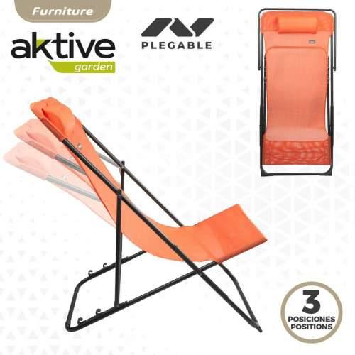 Ležaljka s nagibom Aktive Oranžna 53 x 87 x 78 cm (4 kom.) Cijena