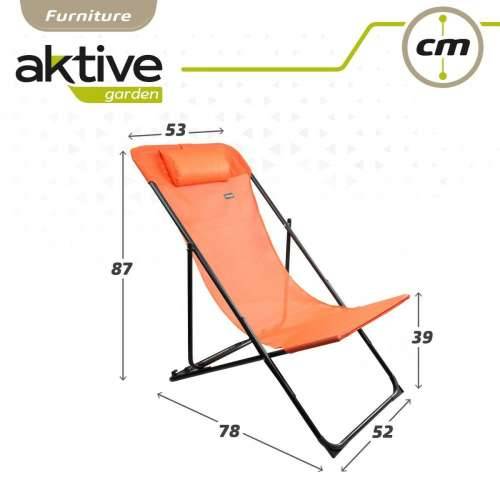 Ležaljka s nagibom Aktive Oranžna 53 x 87 x 78 cm (4 kom.) Cijena