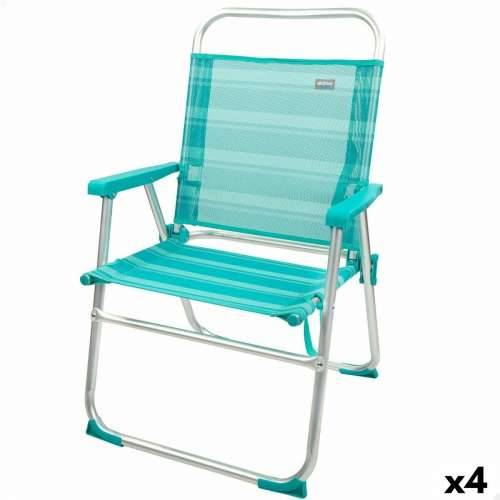 Stolica za za plažu Aktive Turkizno 48 x 88 x 50 cm Aluminij Sklopiv (4 kom.) Cijena