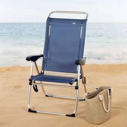 Stolica za za plažu Aktive Mornarsko plava 47 x 108 x 59 cm (2 kom.) Cijena