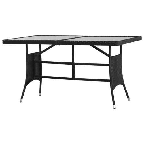Vrtni stol crni 140 x 80 x 74 cm poli ratan Cijena