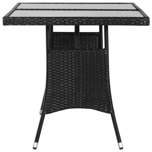 Vrtni stol crni 140 x 80 x 74 cm poli ratan Cijena