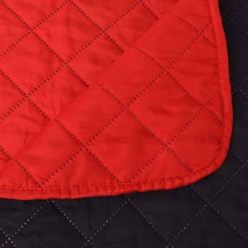 131552 Double-sided Quilted Bedspread Red and Black 170x210 cm Cijena