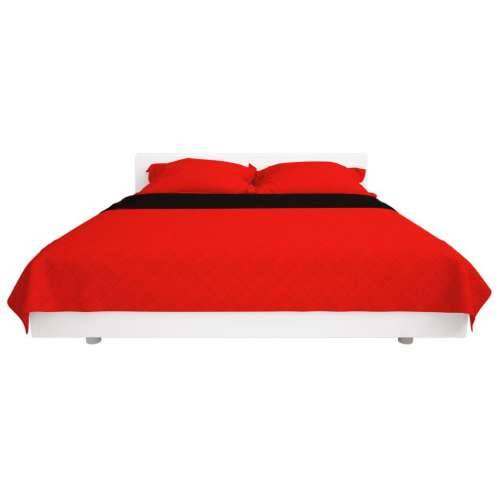 Dvostrani prošiveni prekrivač Crno-Crna 230x260 cm - Crvena i crna 230 x 260 cm 1 Cijena
