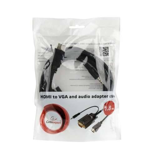 Adapter VGA u HDMI s Audiom GEMBIRD A-HDMI-VGA-03-10 Crna 3 m Cijena