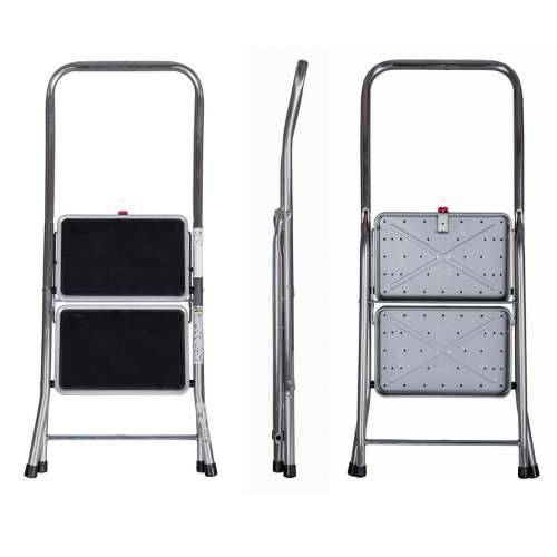 Sklopive Ljestve s 2 Stepenice Krause 130860 Siva Srebrna Crna/Plava Aluminij Cijena