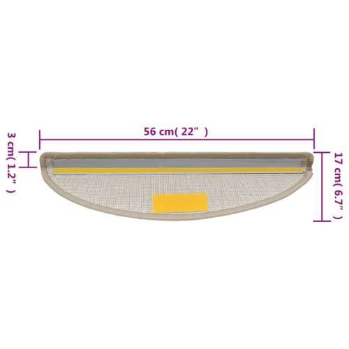 Otirači za stepenice 15 kom bež 56 x 17 x 3 cm - Sivo-smeđa 56 x 17 x 3 cm 15 Cijena