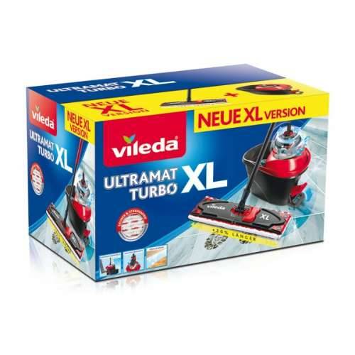 Mop with Bucket Vileda Ultramat Turbo XL Crna Crvena Mikrovlakna Cijena