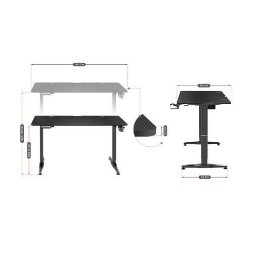 Pisaći stol Huzaro HZ-Hero 8.5 Crna 140 x 60 cm Cijena