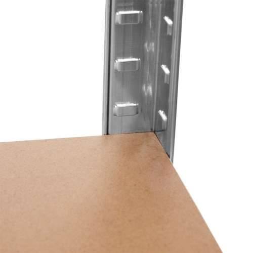 Polica Greenblue GB378 180 x 90 x 40 cm Siva Galvanizirani čelik Drvo MDF 75 Kg Cijena