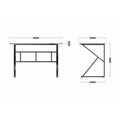 Pisaći Stol Gaming Huzaro HZ-Hero 1.6 Black Crna 120 x 75 x 60 cm Cijena