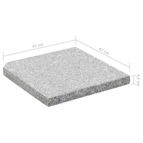 Utezi za suncobran 4 kom sivi granitni kvadratni 100 kg - 100 kg Ne Cijena