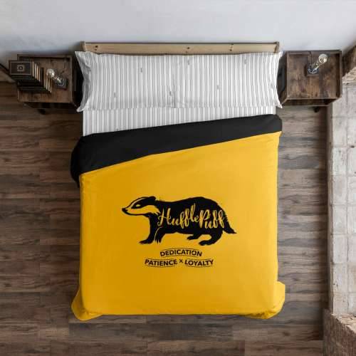 Nordijska navlaka Harry Potter Hufflepuff Values Rumena Pisana 175 Niti 240 x 220 cm Krevet od 150/160 Cijena