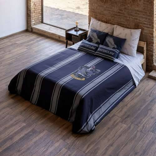 Nordijska navlaka Harry Potter Ravenclaw Pisana Mornarsko plava 175 Niti 260 x 240 cm Krevet od 180 Cijena
