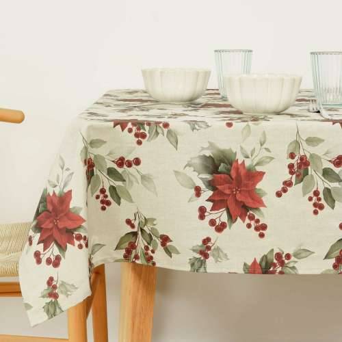Stolnjak od smole protiv mrlja Belum Christmas Crvena Zelena Lan 200 x 150 cm Cijena