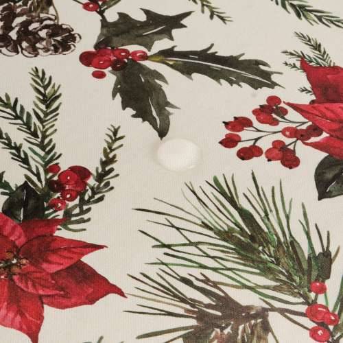 Stolnjak od smole protiv mrlja Belum Christmas Flowers Crvena Zelena Prirodno 150 x 150 cm Cijena