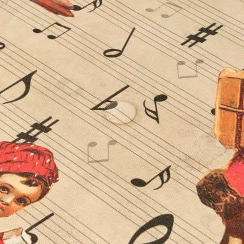 Stolnjak od smole protiv mrlja Belum Christmas Sheet Music Crna Crvena Zelena Lan 150 x 150 cm Cijena