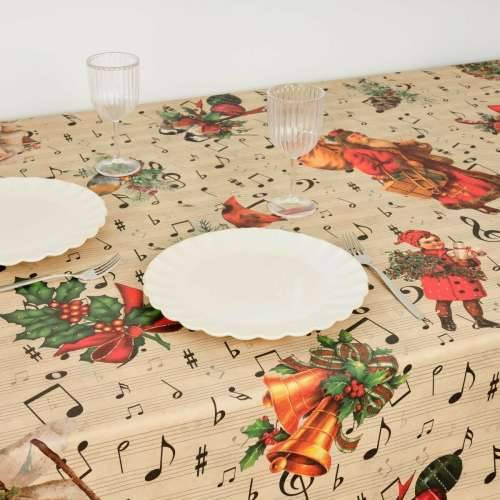 Stolnjak od smole protiv mrlja Belum Christmas Sheet Music Crna Crvena Zelena Lan 200 x 150 cm Cijena