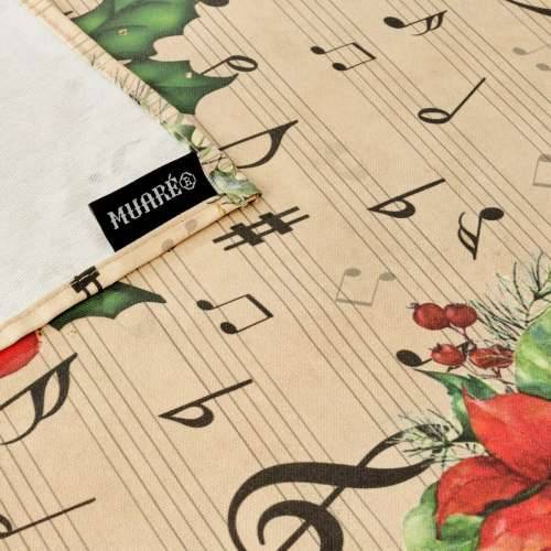 Stolnjak od smole protiv mrlja Belum Christmas Sheet Music Crna Crvena Zelena Lan 300 x 150 cm Cijena